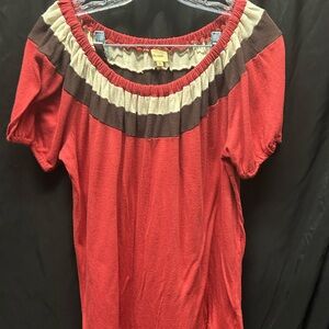 Ella Moss Red and Brown Blouse